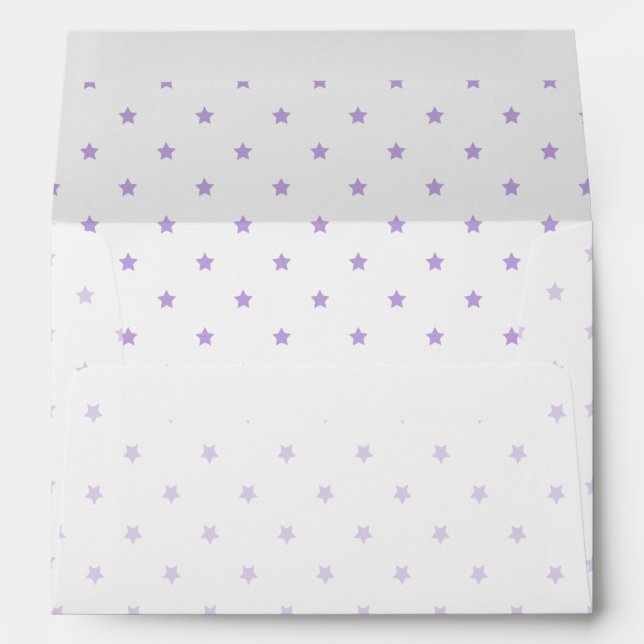 Micro Stars Soft Lavender - White Envelope (Back (Bottom))