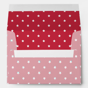 Micro Stars White - Cherry Red Envelope