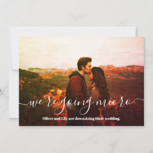 Micro Wedding Downsize Photo Simple Script Announcement