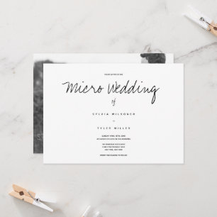 Micro Wedding Photo Black White Horizontal