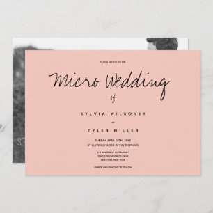 Micro Wedding Photo Pink Black Horizontal Wedding 
