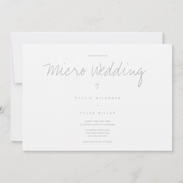 Micro Wedding White Grey Horizontal (Front)