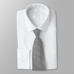 Micro White on Dark Grey Trendy Classic Tie