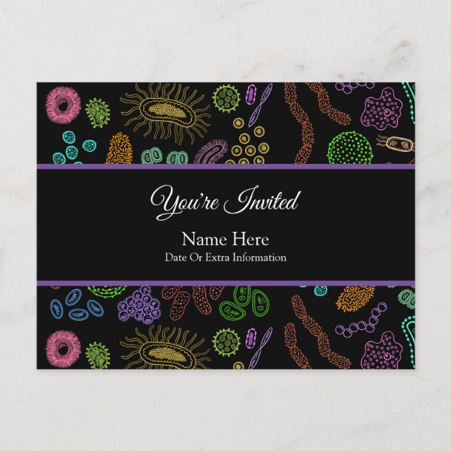 Microbes Invitation Postcard (Front)