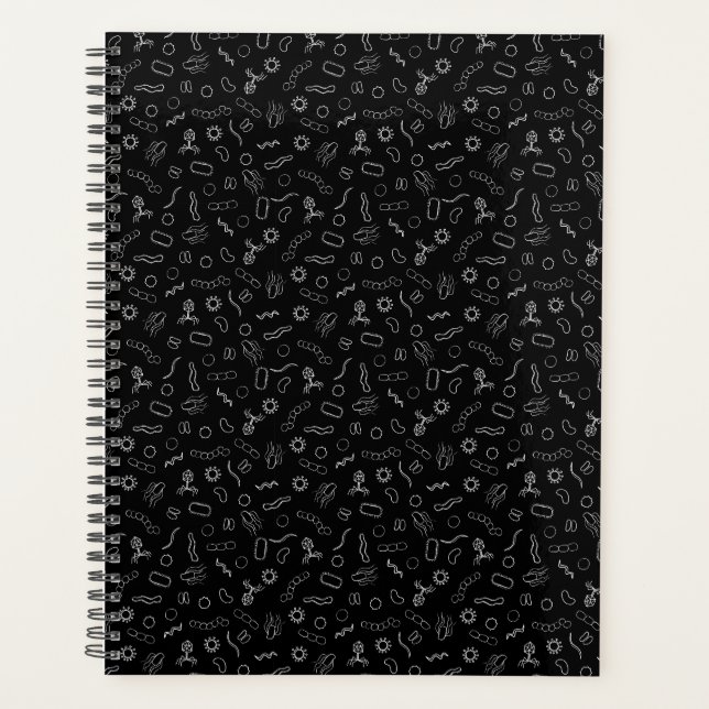 Microbiologie - Blanc sur noir (Devant)