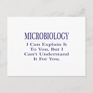 Microbiologist Joke .. Explain Not Understand Postcard