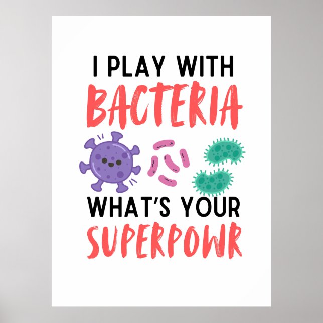 Microbiologist scientist microscopic life students poster (Front)