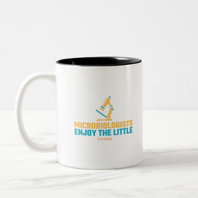 Microbiologists Enjoy The Little Things Two-Tone Coffee Mug (Left)