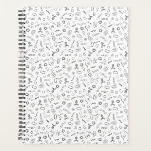 Microbiology - Black on White Planner