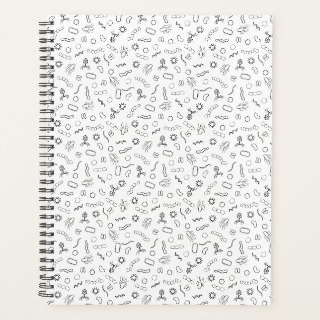 Microbiology - Black on White Planner (Front)