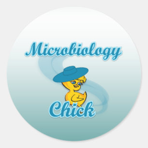 Microbiology Chick #3 Classic Round Sticker