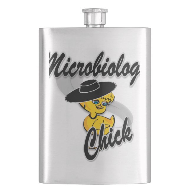 Microbiology Chick #4 Hip Flask (Front)
