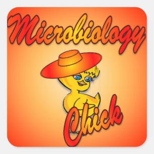 Microbiology Chick #5 Square Sticker