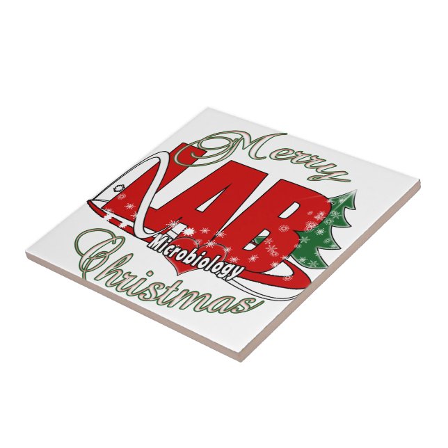 MICROBIOLOGY CHRISTMAS MEDICAL LABORATORY TECH TILE (Side)