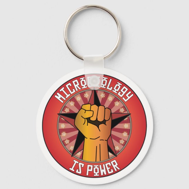 Microbiology Is Power Keychain (Front)