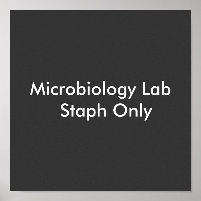 Microbiology Lab  Staph Only Poster (Front)