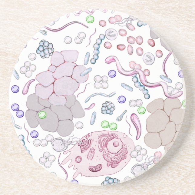 Microbiology Pattern Coaster (Front)