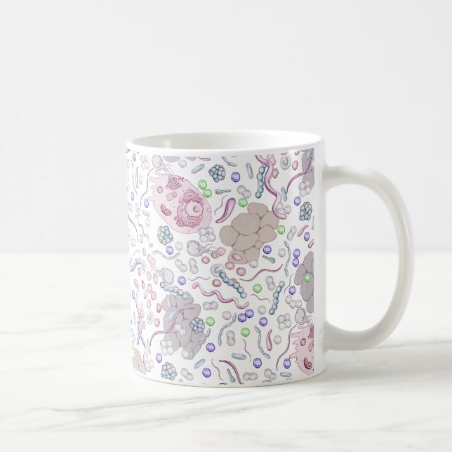Microbiology Pattern Coffee Mug (Right)