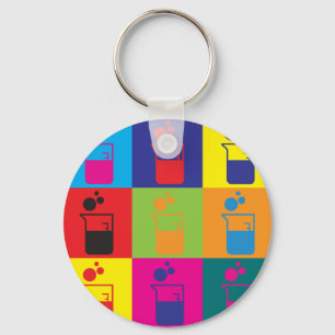 Microbiology Pop Art Keychain
