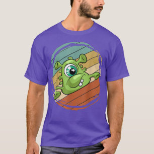 Microbiology Science Biologist Retro Cute Bacteria T-Shirt