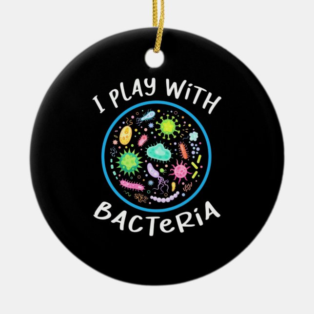 Microbiology Science Teacher Ceramic Ornament (Front)