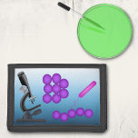 Microbiology Trifold Wallet<br><div class="desc">Microscope and the things it sees; Staph, Strep and E coli.</div>