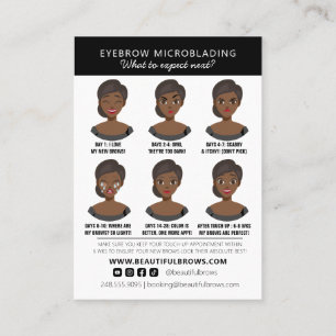 Microblading Aftercare Instructions & Appointment Business Card