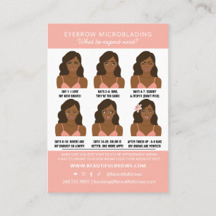 Microblading Aftercare Instructions & Appointment  Business Card