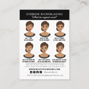 Microblading Aftercare Instructions & Appointment  Business Card