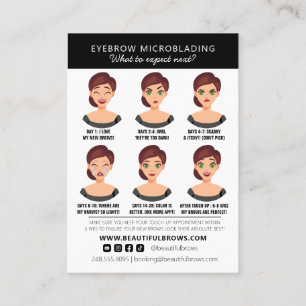 Microblading Aftercare Instructions & Appointment Business Card