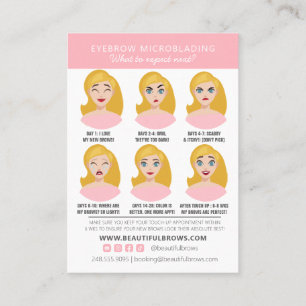 Microblading Aftercare Instructions & Appointment  Business Card