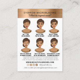 Microblading Aftercare Instructions & Appointment  Business Card