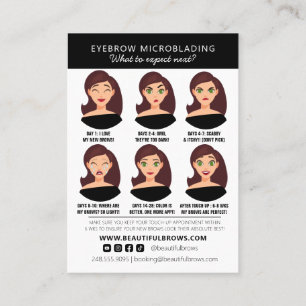 Microblading Aftercare Instructions & Appointment  Business Card