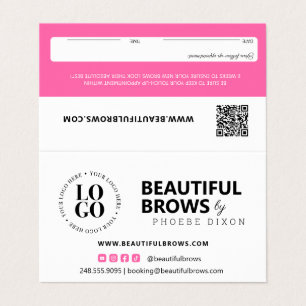 Microblading Brow Aftercare Appointment Reminder B Business Card