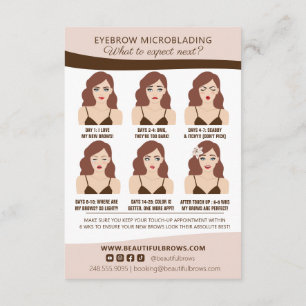 Microblading Brow Aftercare & Appointment Reminder Enclosure Card