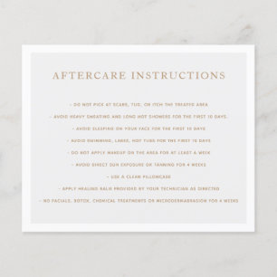 Microblading Brow Aftercare Instructions Grey 