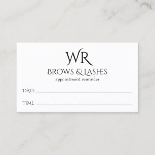 Microblading Brows & Lashes Salon Appointment Card