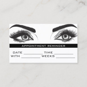 Microblading Brows & Lashes Salon Appointment Card