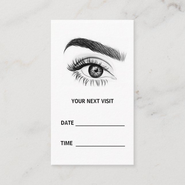 Microblading Brows Salon Appointment Card (Front)