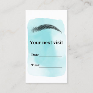 Microblading Brows Salon Appointment card