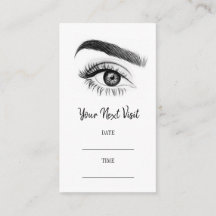 Microblading Brows Salon Appointment Card