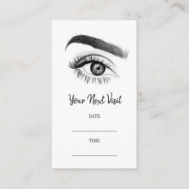 Microblading Brows Salon Appointment Card (Front)