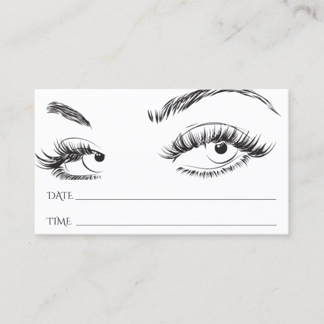 Microblading Brows Salon Appointment Card (Front)