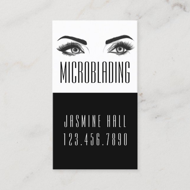 Microblading , Eyebrows, Tattoo, Permanent Makeup Business Card (Front)
