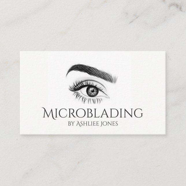Microblading , Eyebrows, Tattoo, Permanent Makeup Business Card (Front)