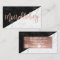 Microblading rose gold typography block marble