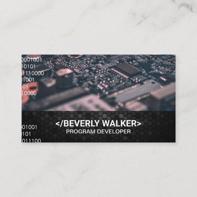 Microchip | Binary Code Business Card (Front)