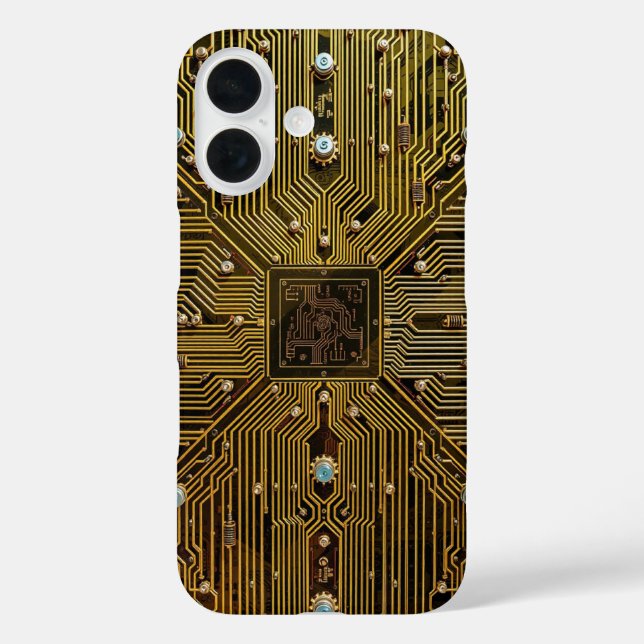 Microchip Circuitry Tec-Inspired Pattern  Case-Mate iPhone Case (Back)