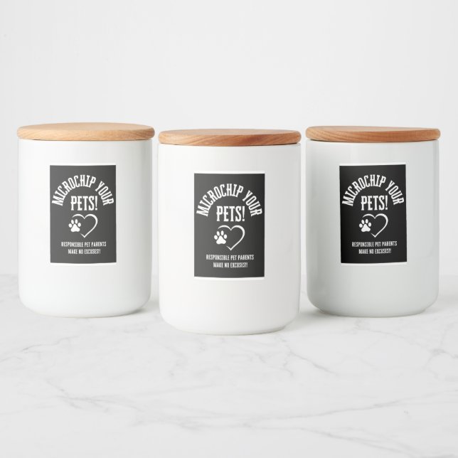 Microchip Your Pets Vin Bottle Étiquette (Bouteilles)
