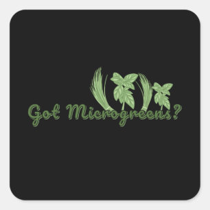 Microgreens Gardening Square Sticker